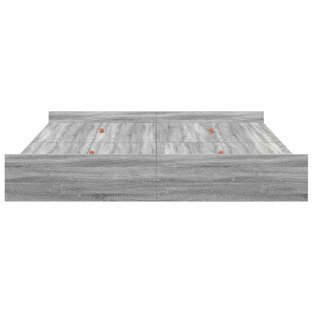 Krevet s ladicama Siva Sonoma 180 x 200 cm Konstruirano drvo