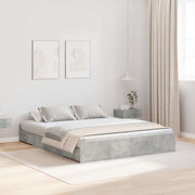 Krevet s ladicama Betonski sivi 160 x 200 cm Konstruirano drvo
