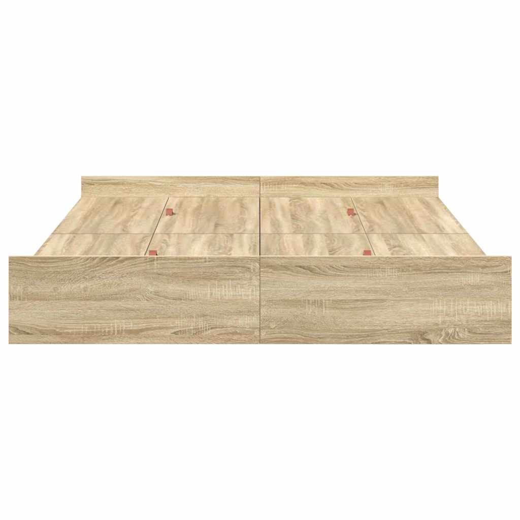 Krevet s ladicama Sonoma hrast 150 x 200 cm Konstruirano drvo