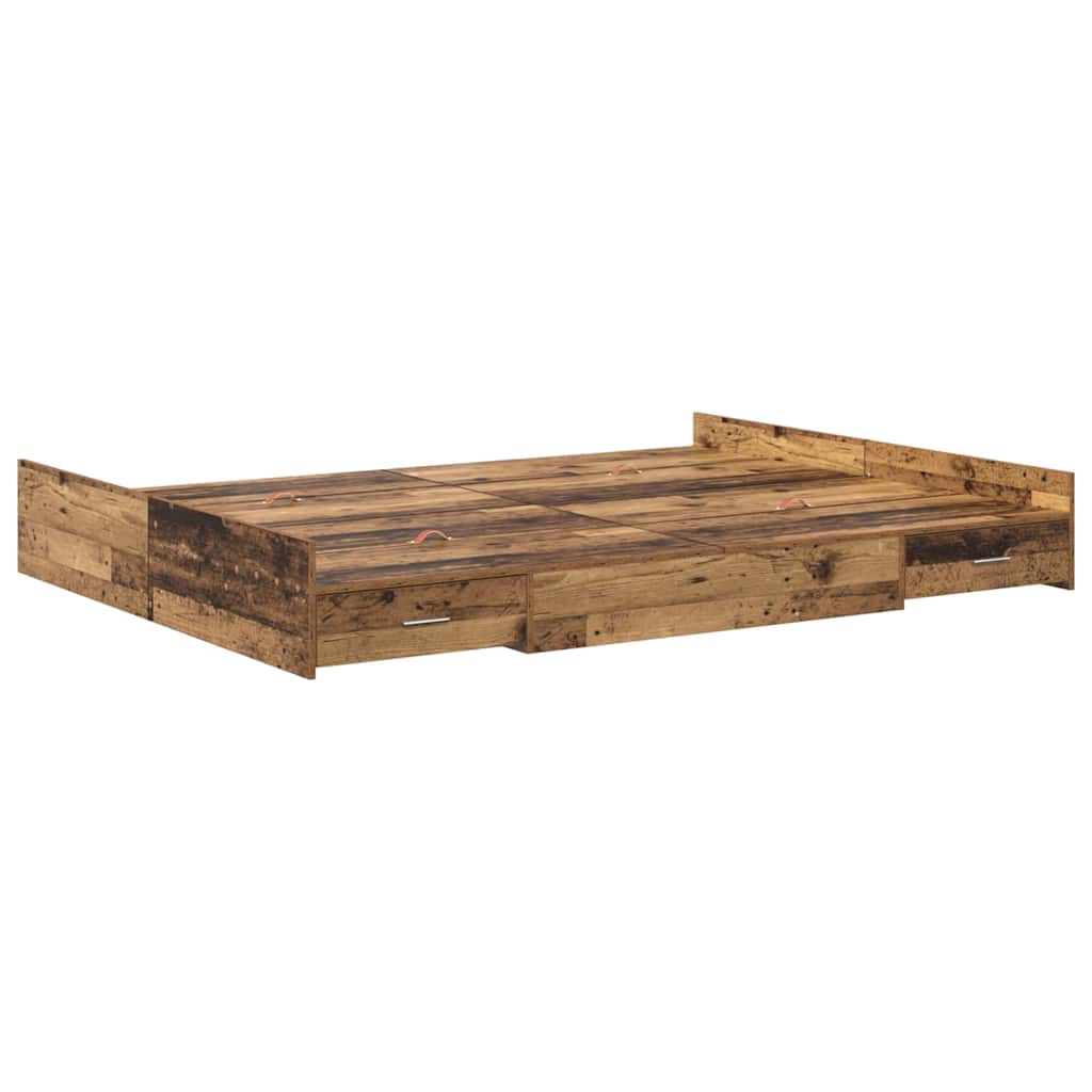 Krevet s ladicama Staro drvo 150 x 200 cm Konstruirano drvo