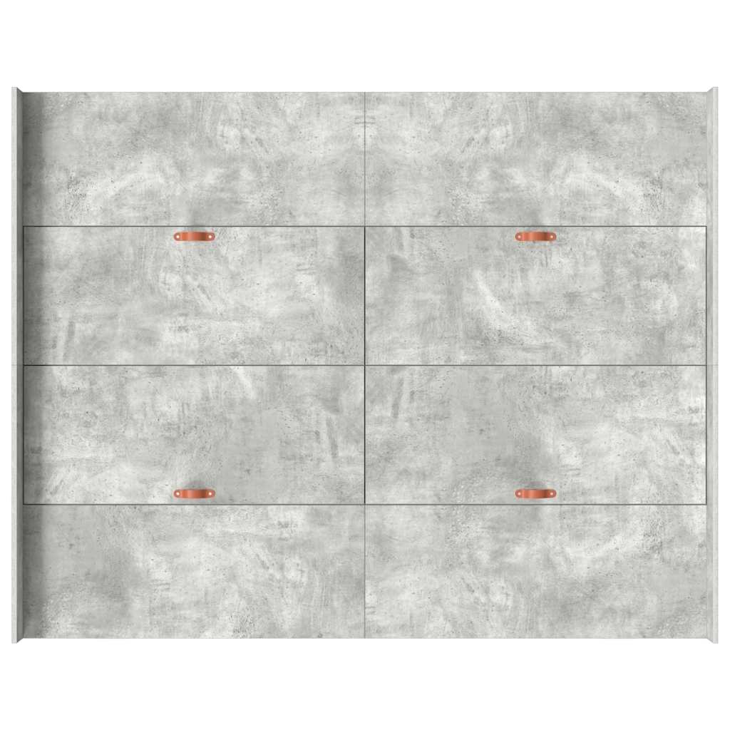 Krevet s ladicama Betonski sivi 140 x 200 cm Konstruirano drvo