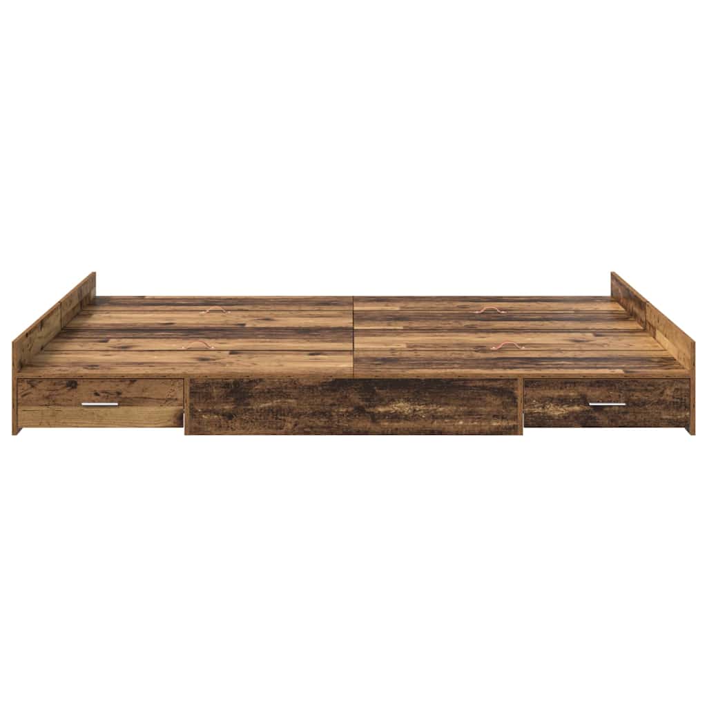 Krevet s ladicama Staro drvo 140 x 200 cm Konstruirano drvo