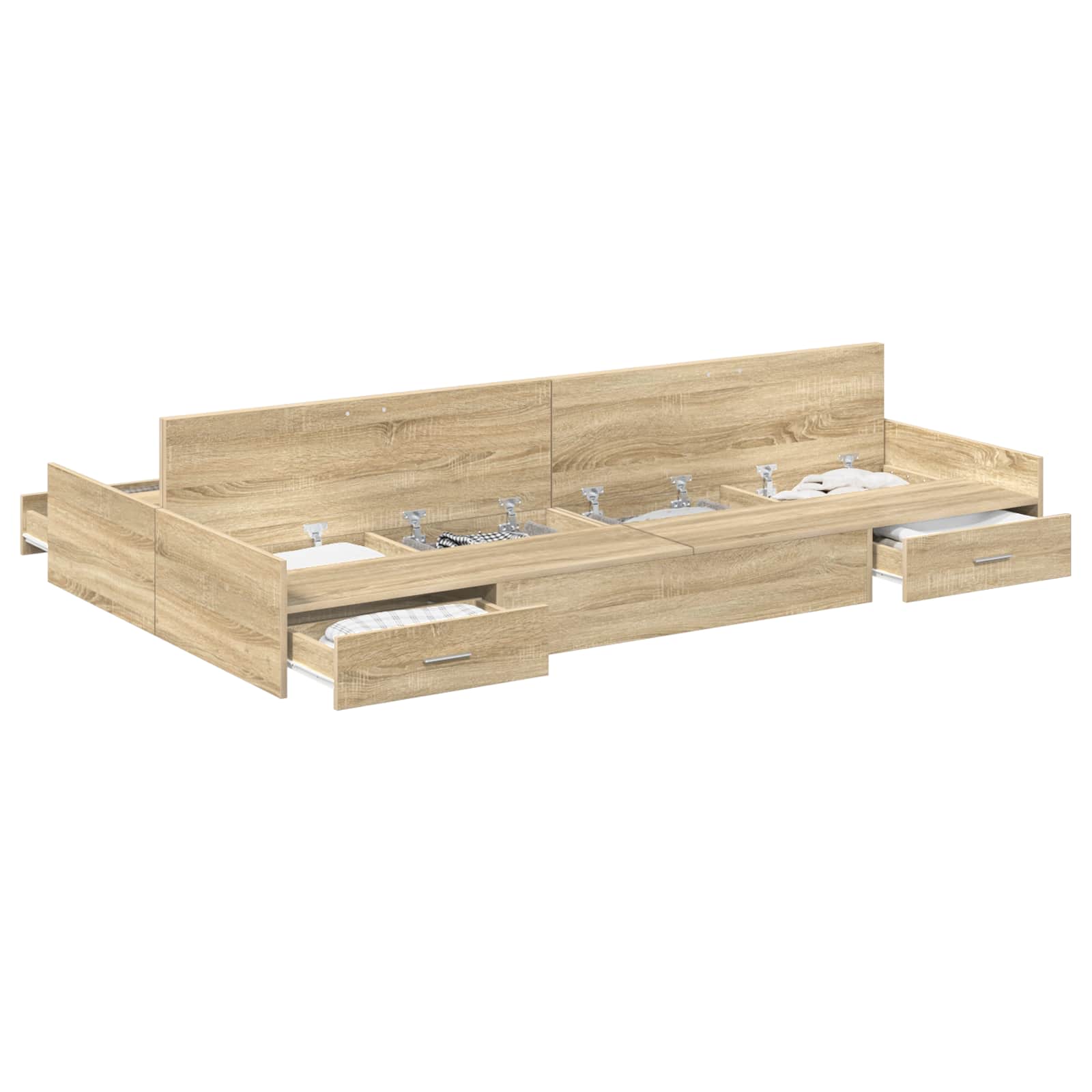 Krevet s ladicama Sonoma hrast 120 x 200 cm Konstruirano drvo
