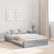 Krevet s ladicama Siva Sonoma 120 x 200 cm Konstruirano drvo