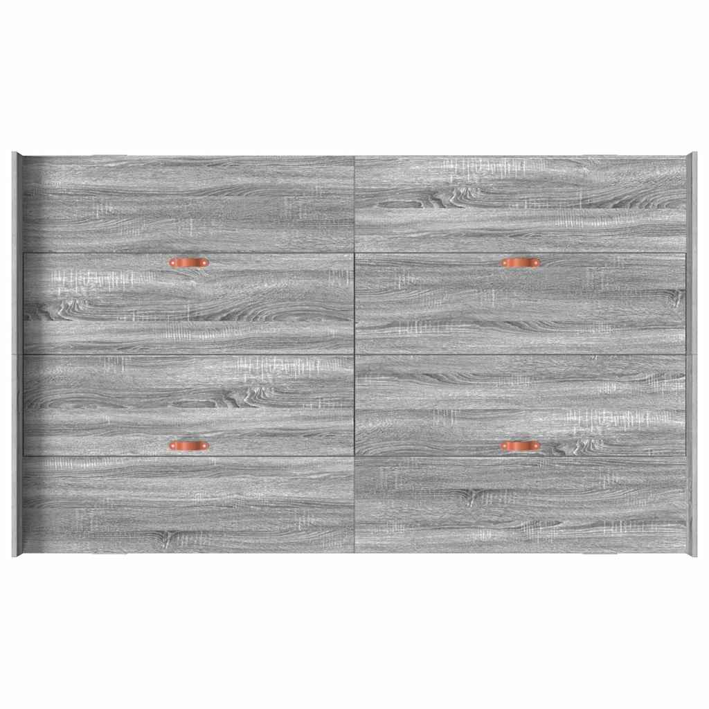 Krevet s ladicama Siva Sonoma 120 x 200 cm Konstruirano drvo