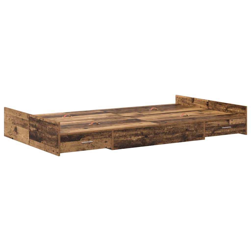 Krevet s ladicama Staro drvo 120 x 200 cm Konstruirano drvo