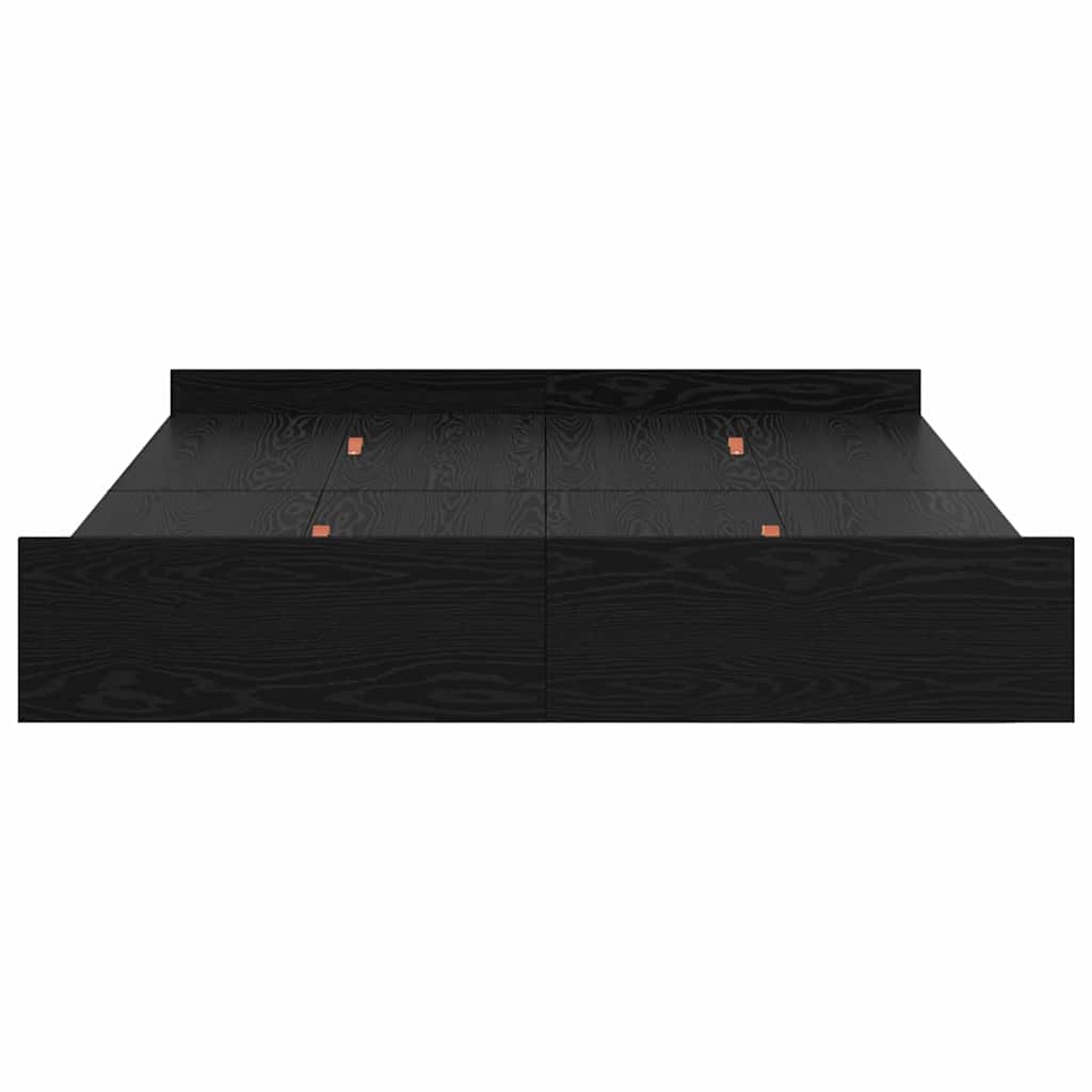 Krevet s ladicama Crni hrast 135 x 190 cm Konstruirano drvo