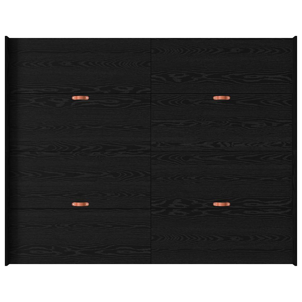 Krevet s ladicama Crni hrast 135 x 190 cm Konstruirano drvo