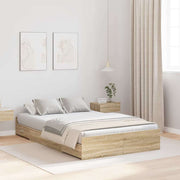 Krevet s ladicama Sonoma hrast 120 x 190 cm Konstruirano drvo