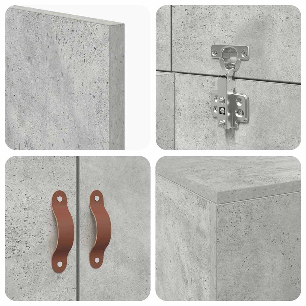 Krevet s ladicama Betonski sivi 80 x 200 cm Konstruirano drvo