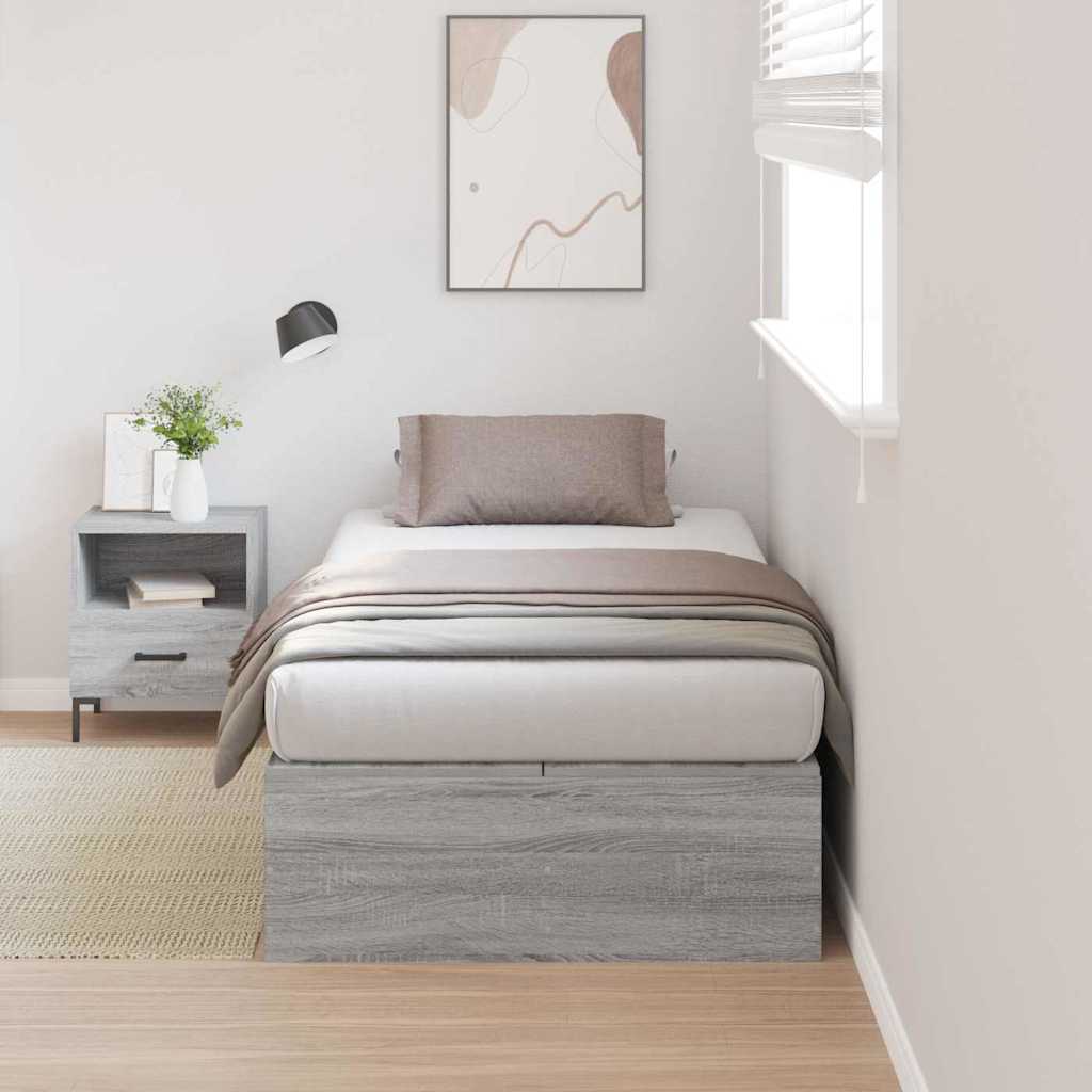 Krevet s ladicama Siva Sonoma 80 x 200 cm Konstruirano drvo