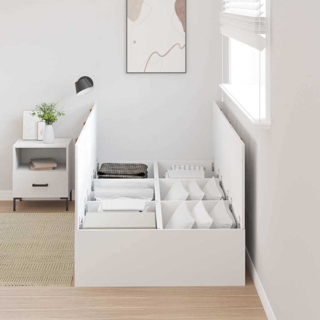 Krevet s ladicama Bijelo 90 x 200 cm Konstruirano drvo