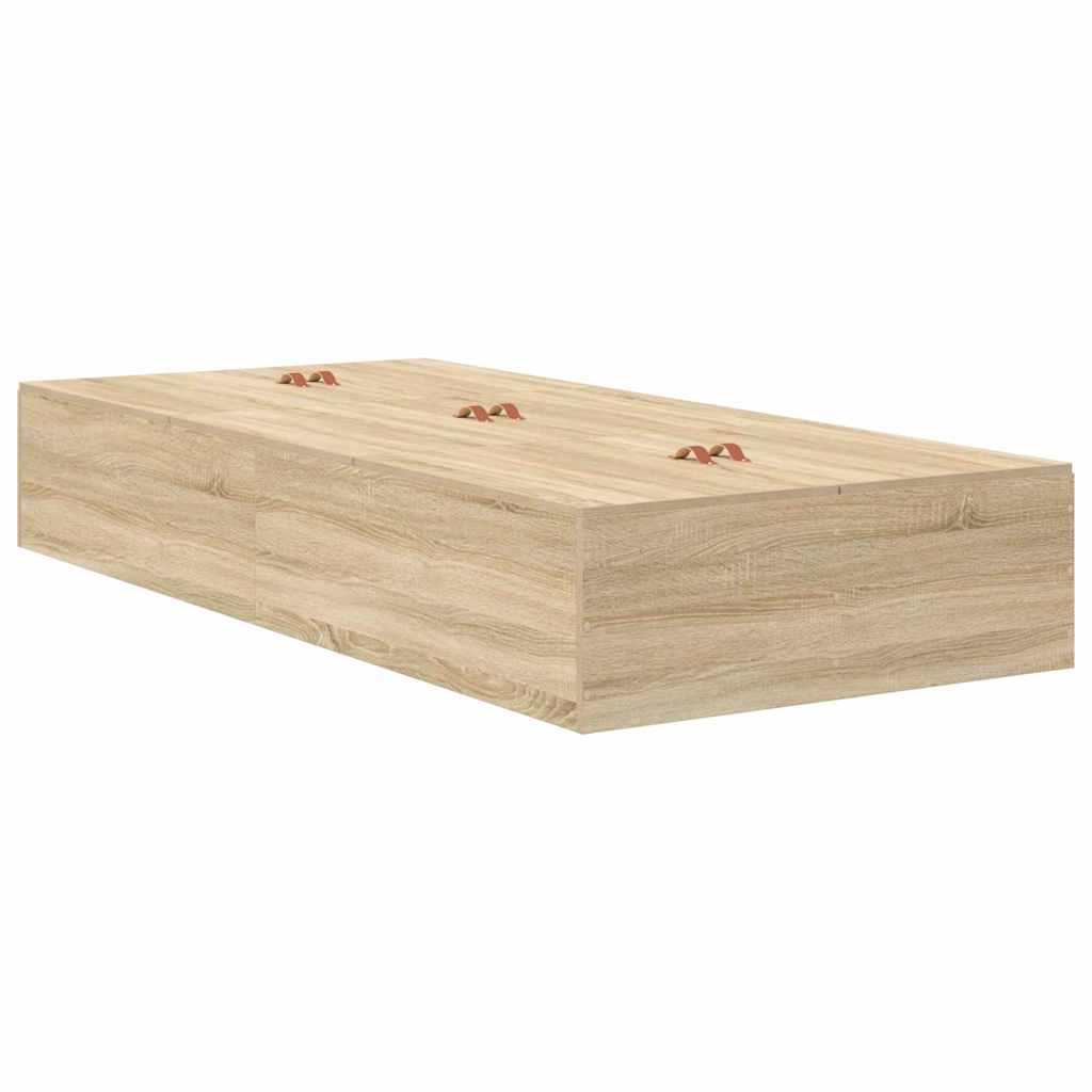 Krevet s ladicama Sonoma hrast 90 x 200 cm Konstruirano drvo