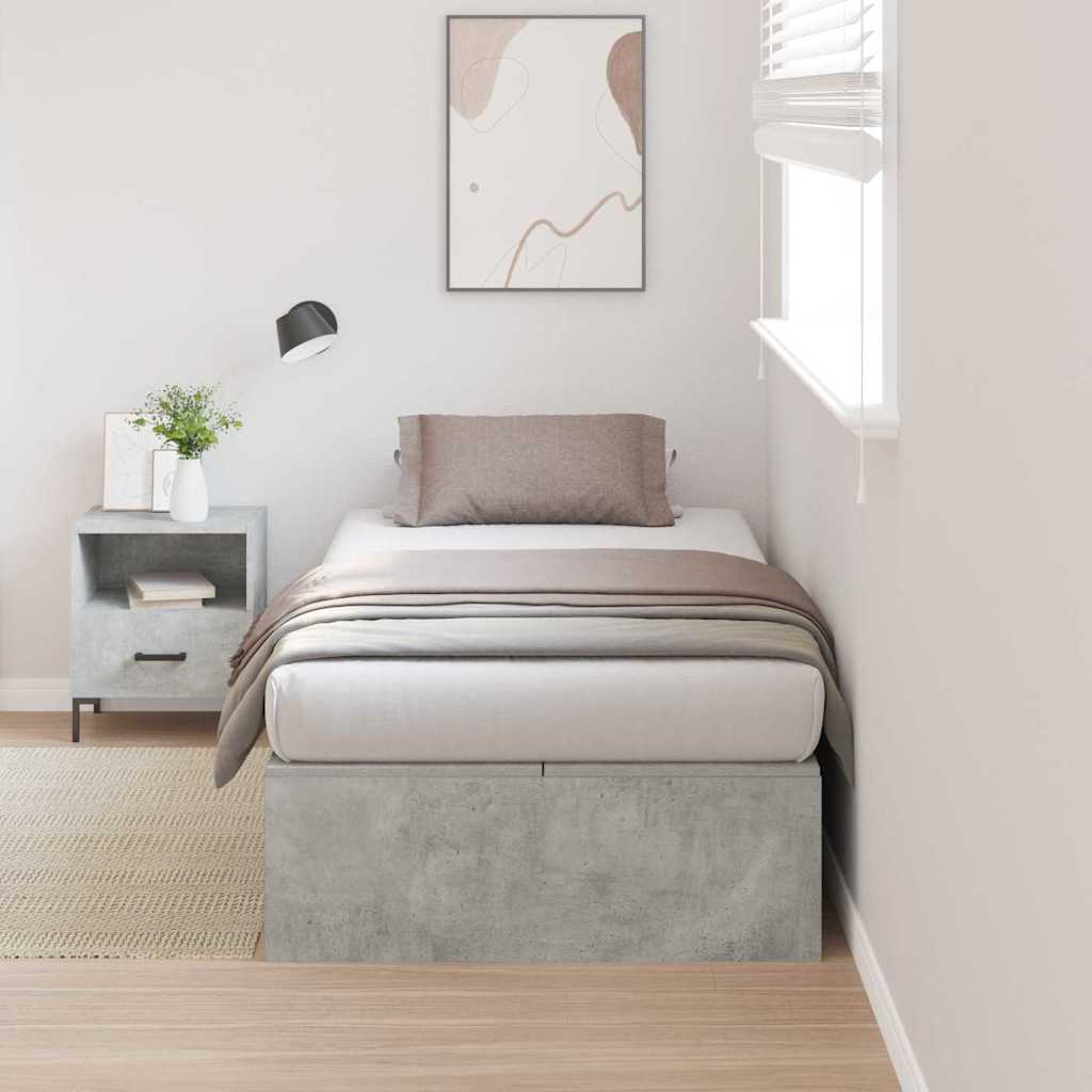 Krevet s ladicama Betonski sivi 90 x 200 cm Konstruirano drvo