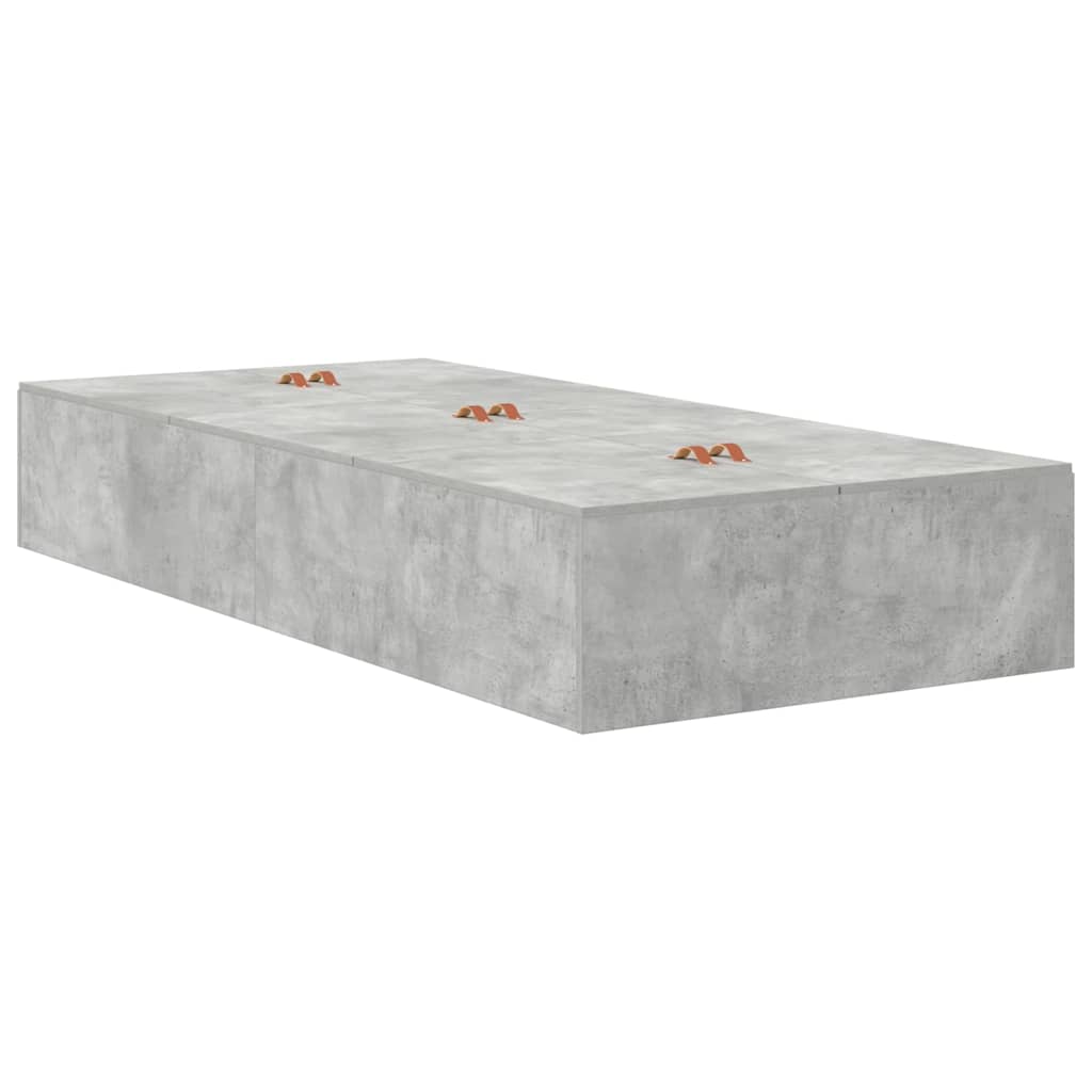 Krevet s ladicama Betonski sivi 90 x 200 cm Konstruirano drvo