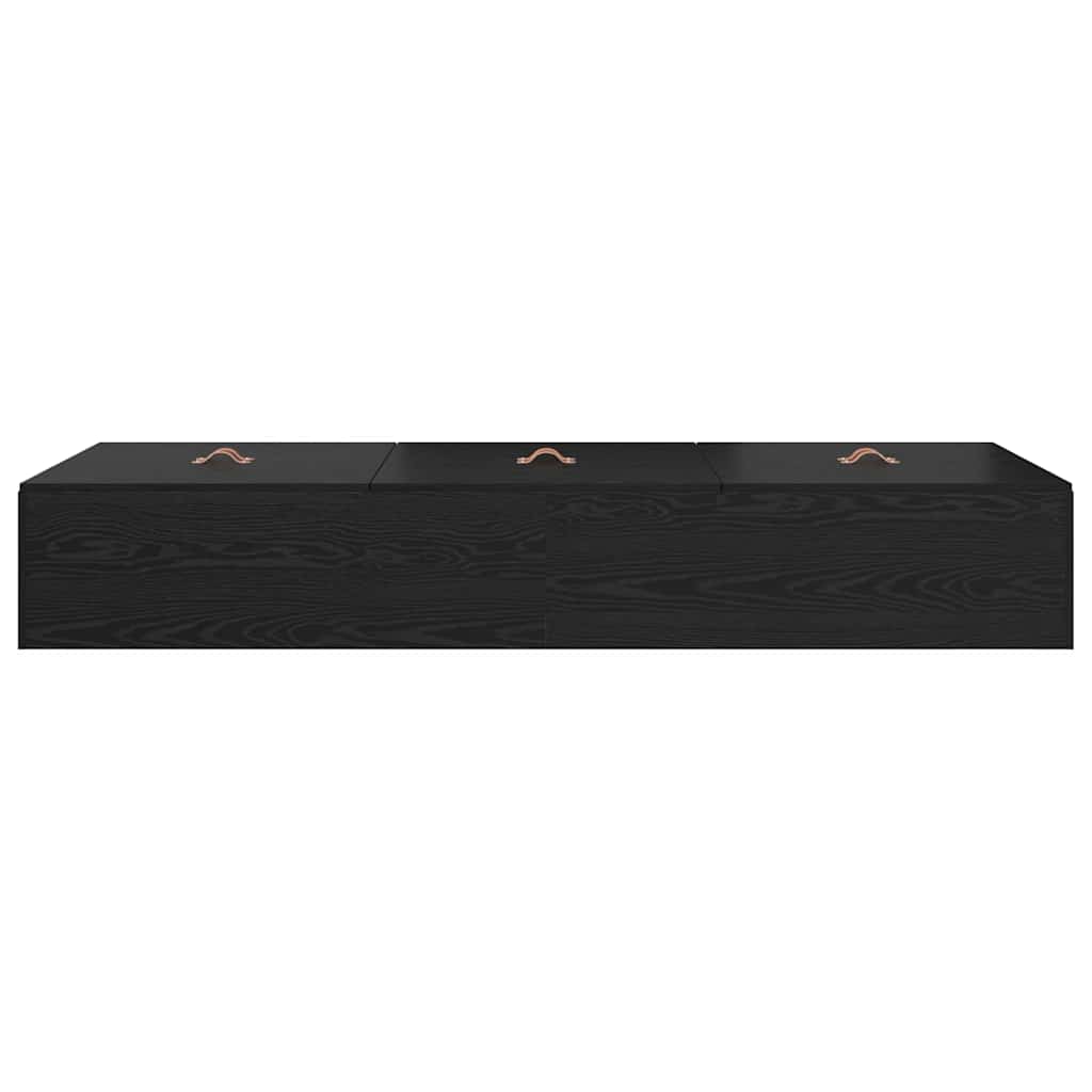 Krevet s ladicama Crni hrast 100 x 200 cm Konstruirano drvo