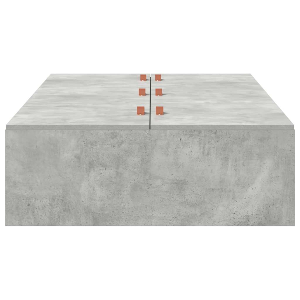 Krevet s ladicama Betonski sivi 100 x 200 cm Konstruirano drvo