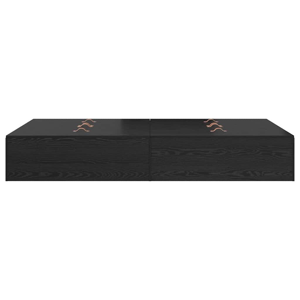 Krevet s ladicama Crni hrast 120 x 200 cm Konstruirano drvo