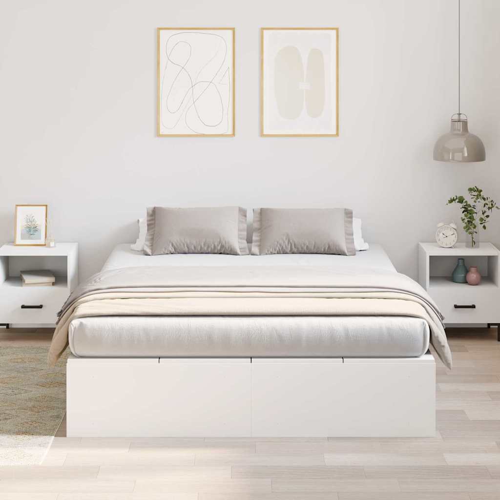 Krevet s ladicama Bijelo 140 x 200 cm Konstruirano drvo