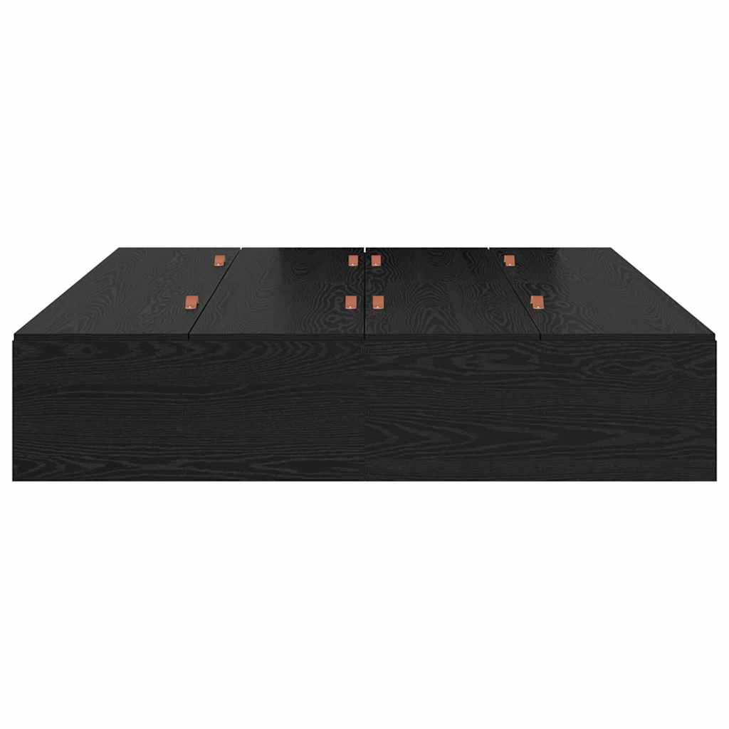 Krevet s ladicama Crni hrast 150 x 200 cm Konstruirano drvo