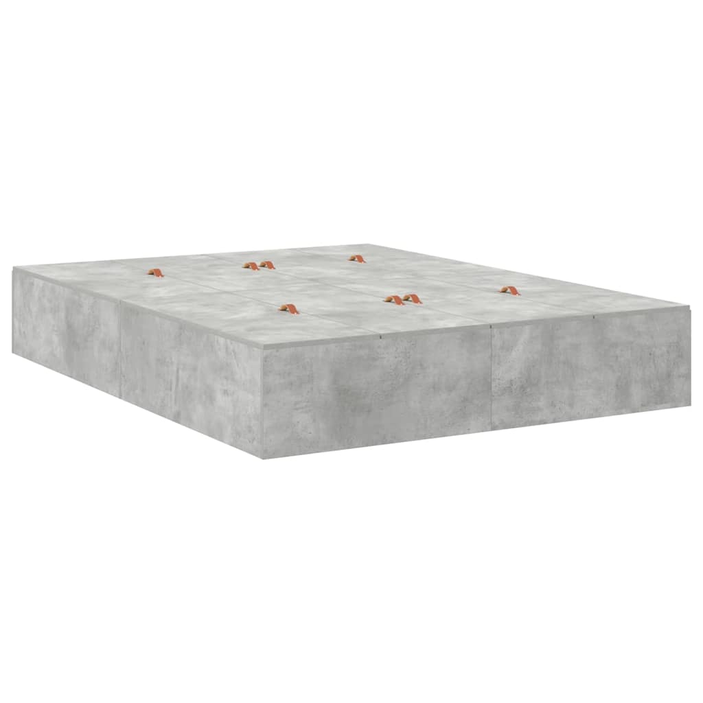 Krevet s ladicama Betonski sivi 150 x 200 cm Konstruirano drvo