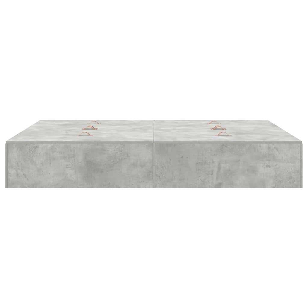 Krevet s ladicama Betonski sivi 150 x 200 cm Konstruirano drvo