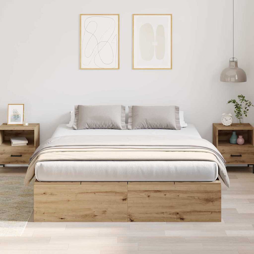 Krevet s ladicama s pohranom Umjetnički hrast 150 x 200 cm