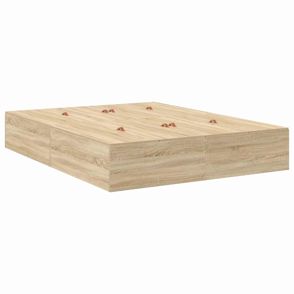 Krevet s ladicama Sonoma hrast 160 x 200 cm Konstruirano drvo