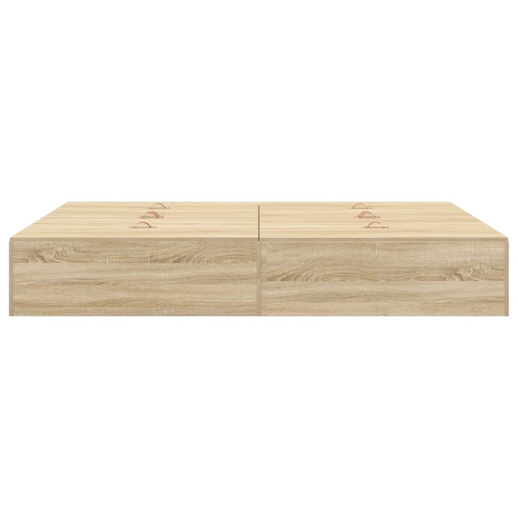 Krevet s ladicama Sonoma hrast 160 x 200 cm Konstruirano drvo