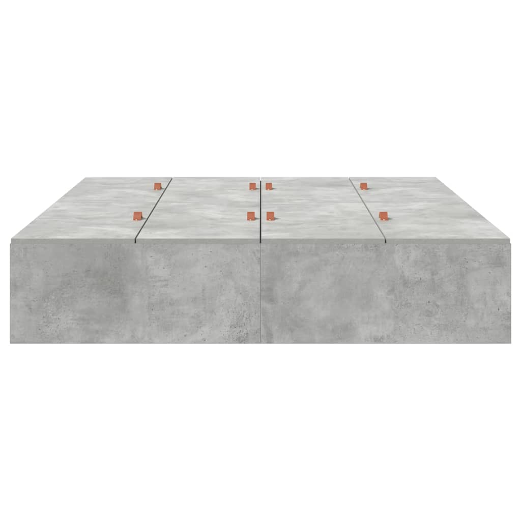 Krevet s ladicama Betonski sivi 160 x 200 cm Konstruirano drvo