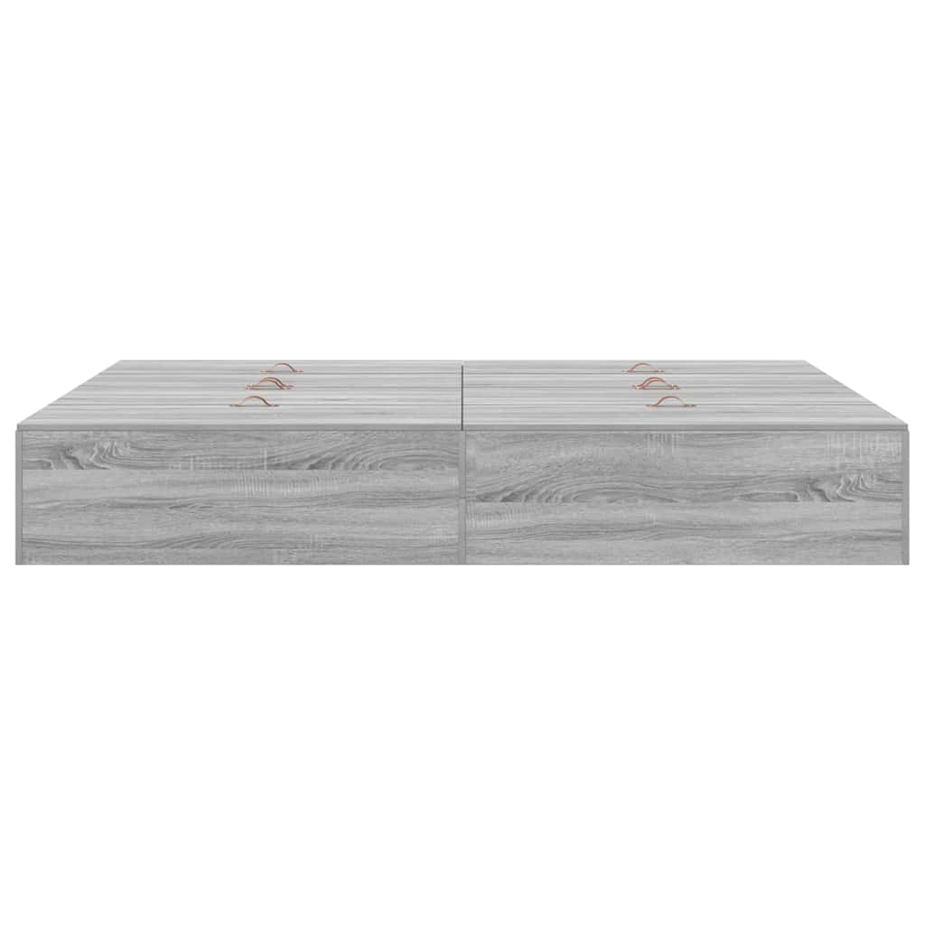 Krevet s ladicama Siva Sonoma 160 x 200 cm Konstruirano drvo