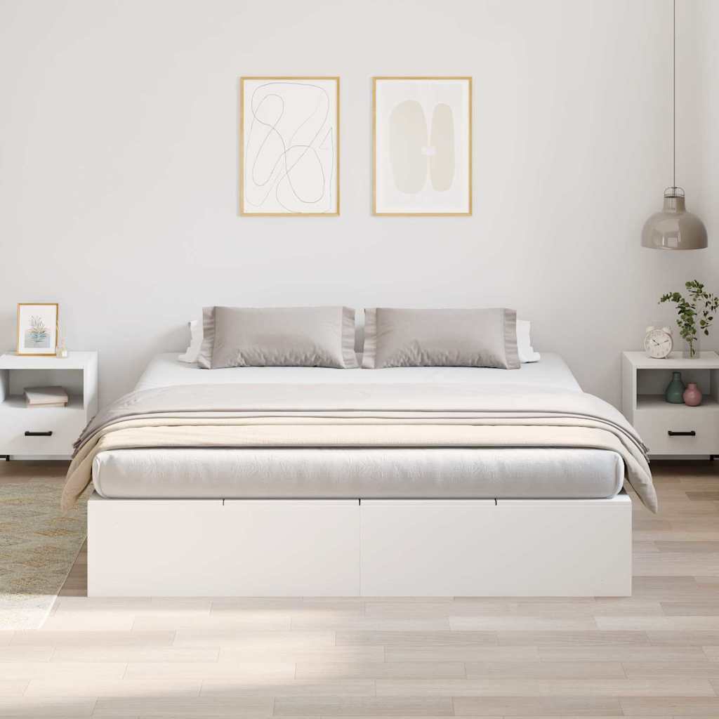 Krevet s ladicama Bijelo 180 x 200 cm Konstruirano drvo