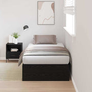 Krevet s ladicama Crni hrast 90 x 190 cm Konstruirano drvo