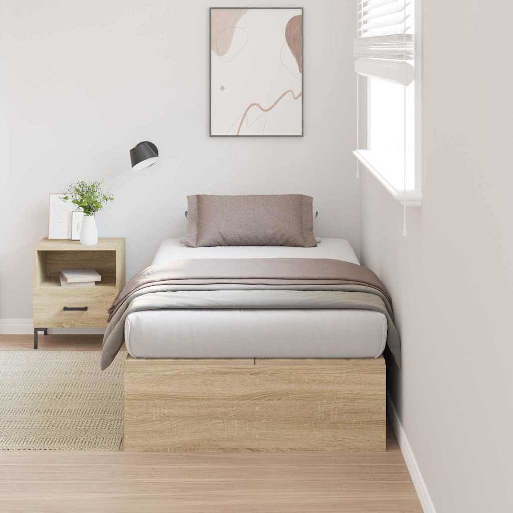 Krevet s ladicama Sonoma hrast 90 x 190 cm Konstruirano drvo