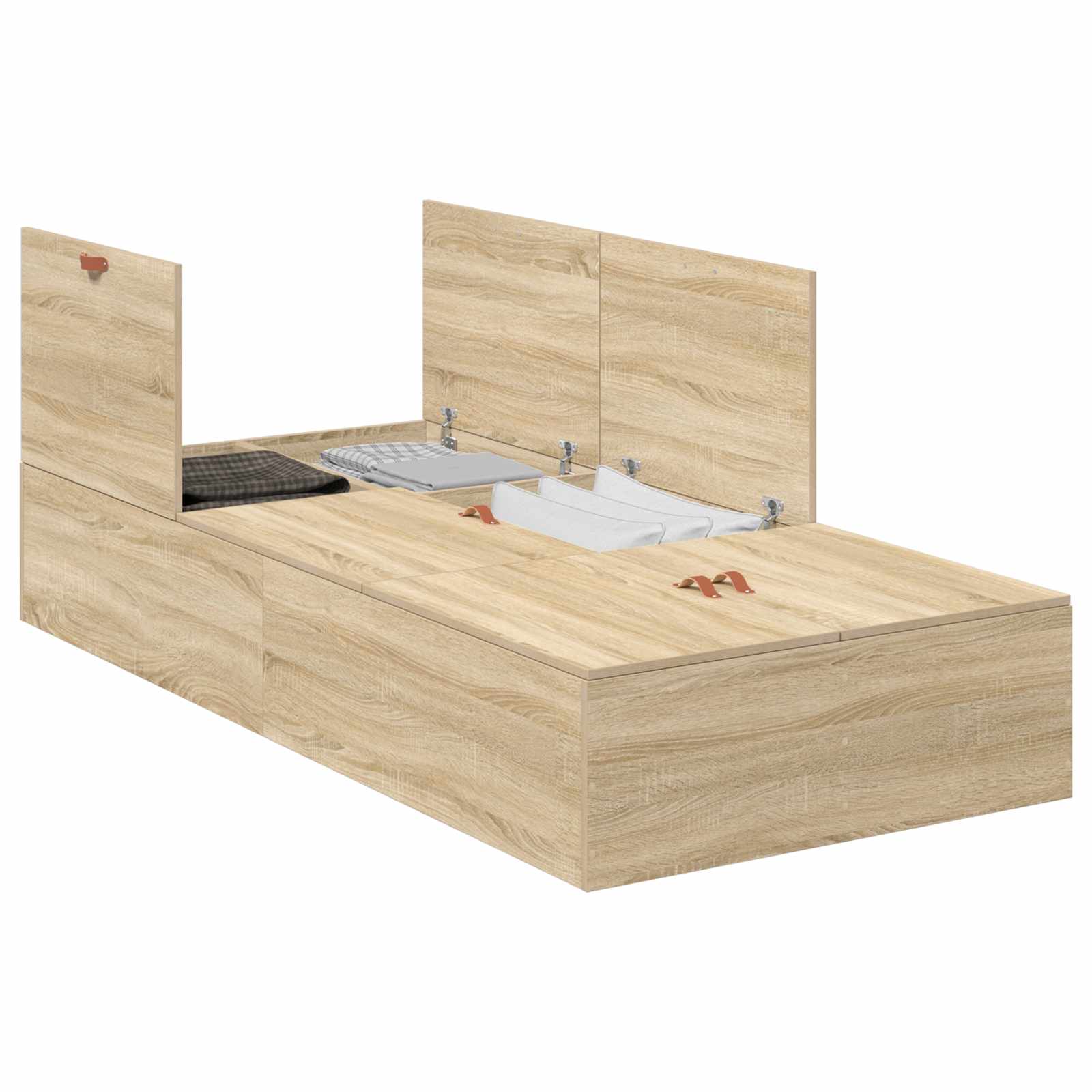 Krevet s ladicama Sonoma hrast 90 x 190 cm Konstruirano drvo