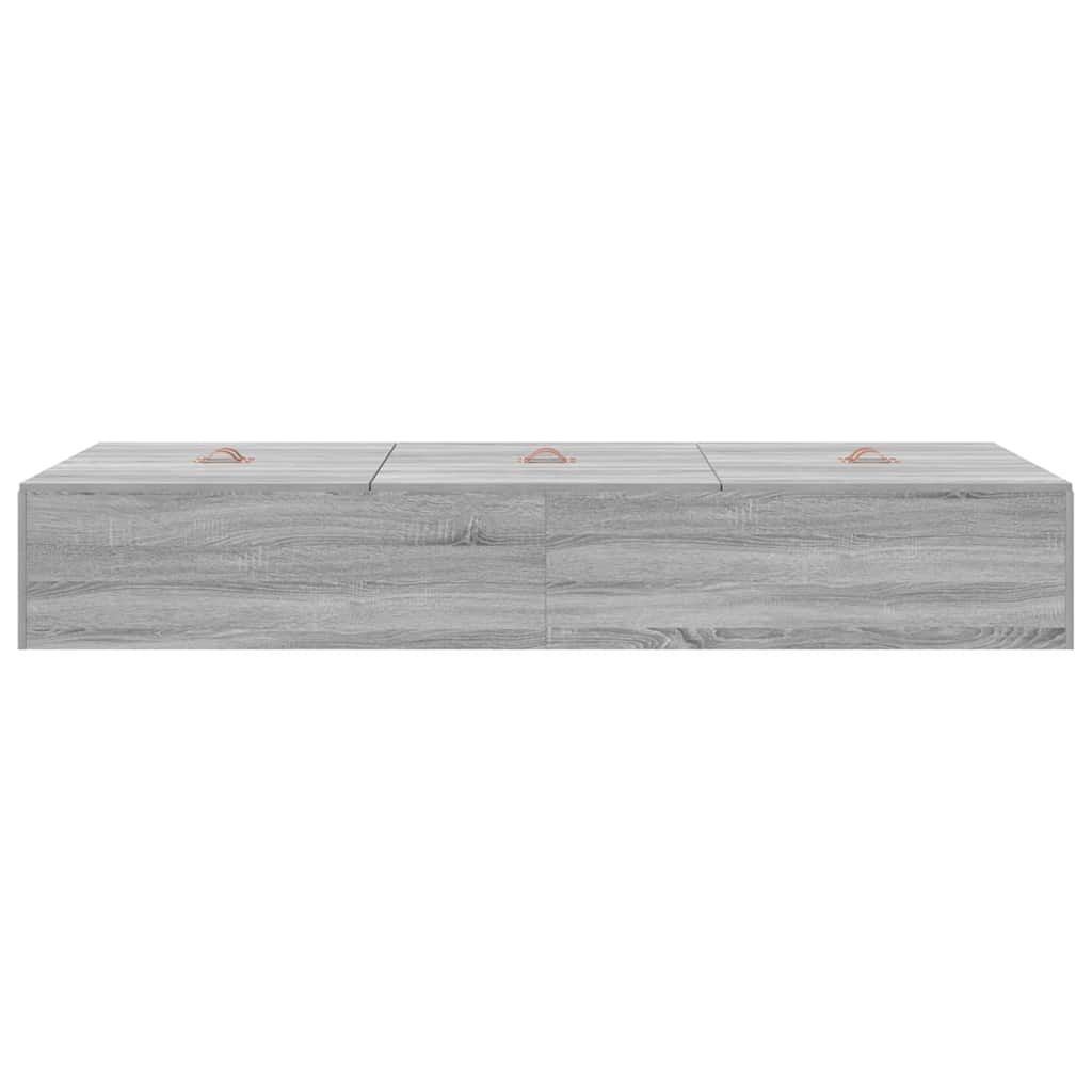 Krevet s ladicama Siva Sonoma 90 x 190 cm Konstruirano drvo