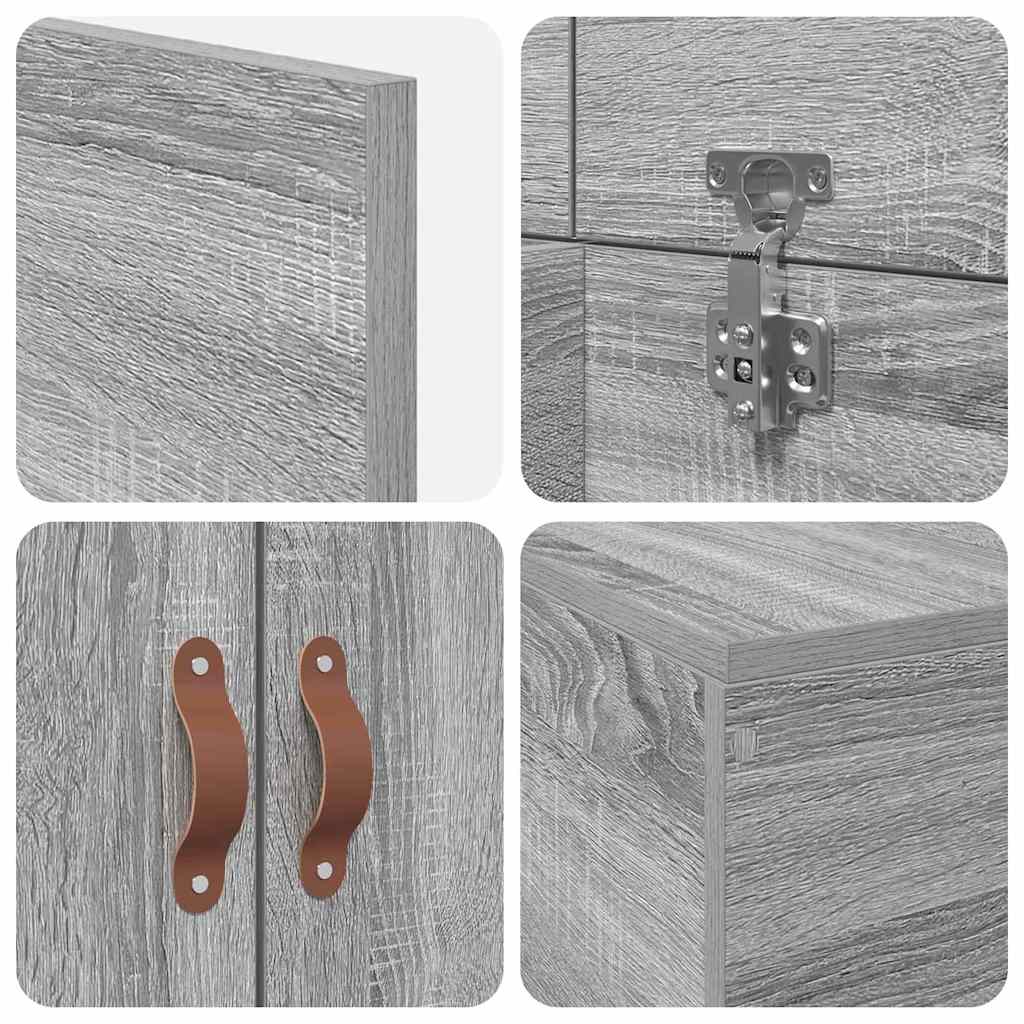 Krevet s ladicama Siva Sonoma 70 x 190 cm Konstruirano drvo