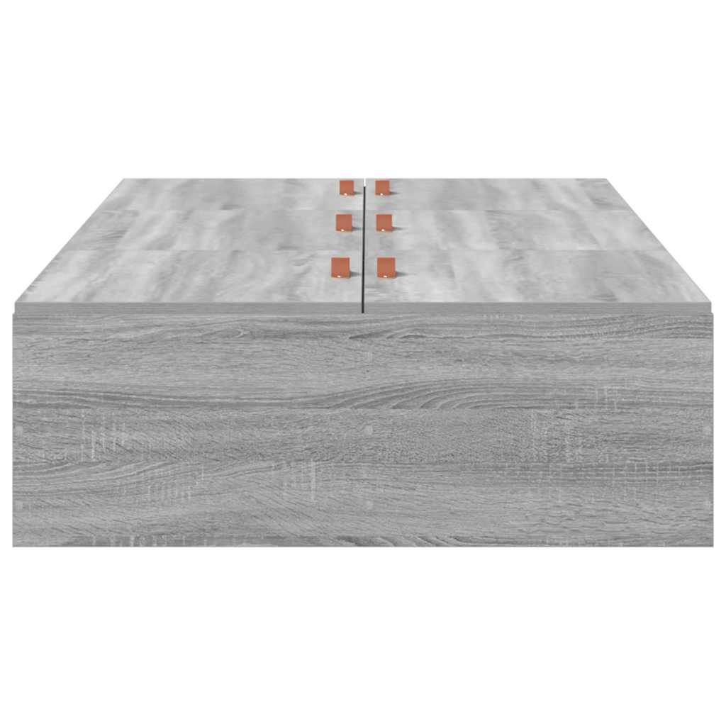 Krevet s ladicama Siva Sonoma 70 x 190 cm Konstruirano drvo
