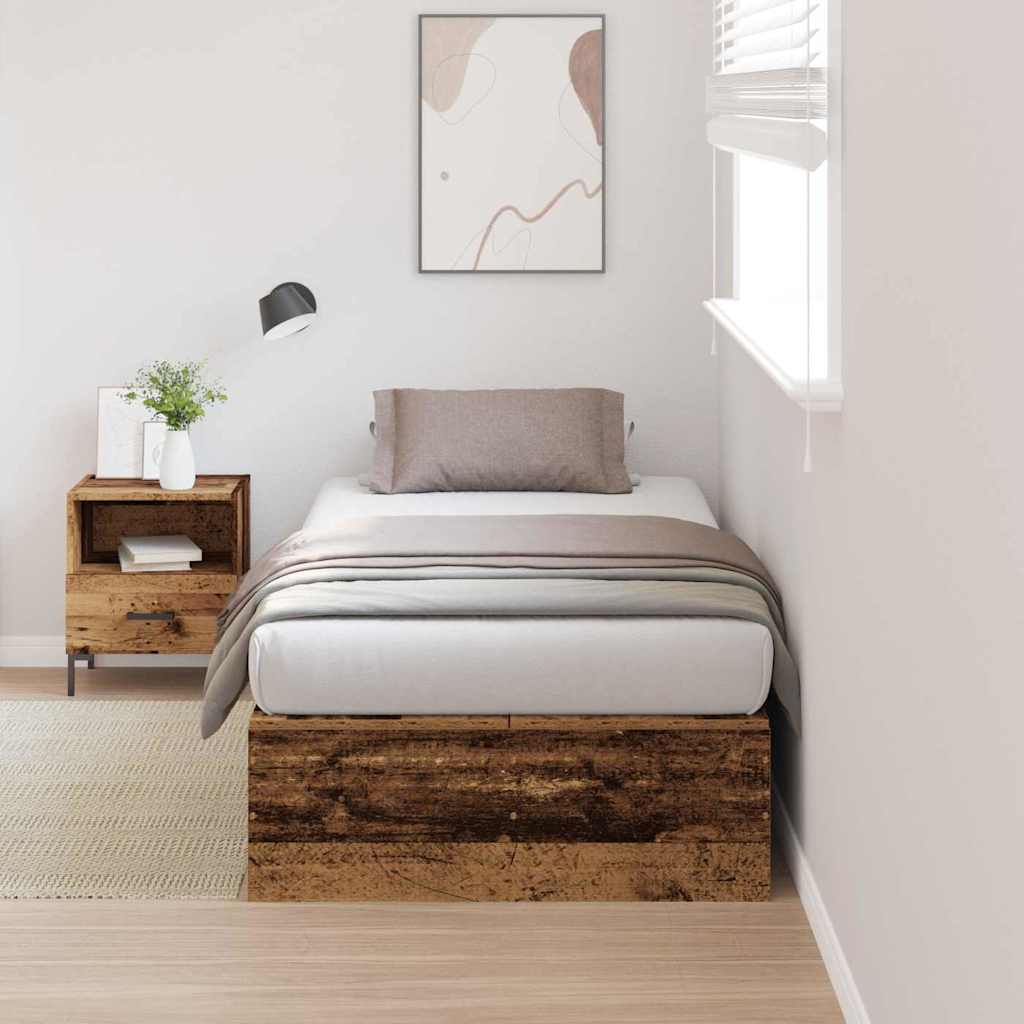 Krevet s ladicama Staro drvo 70 x 190 cm Konstruirano drvo
