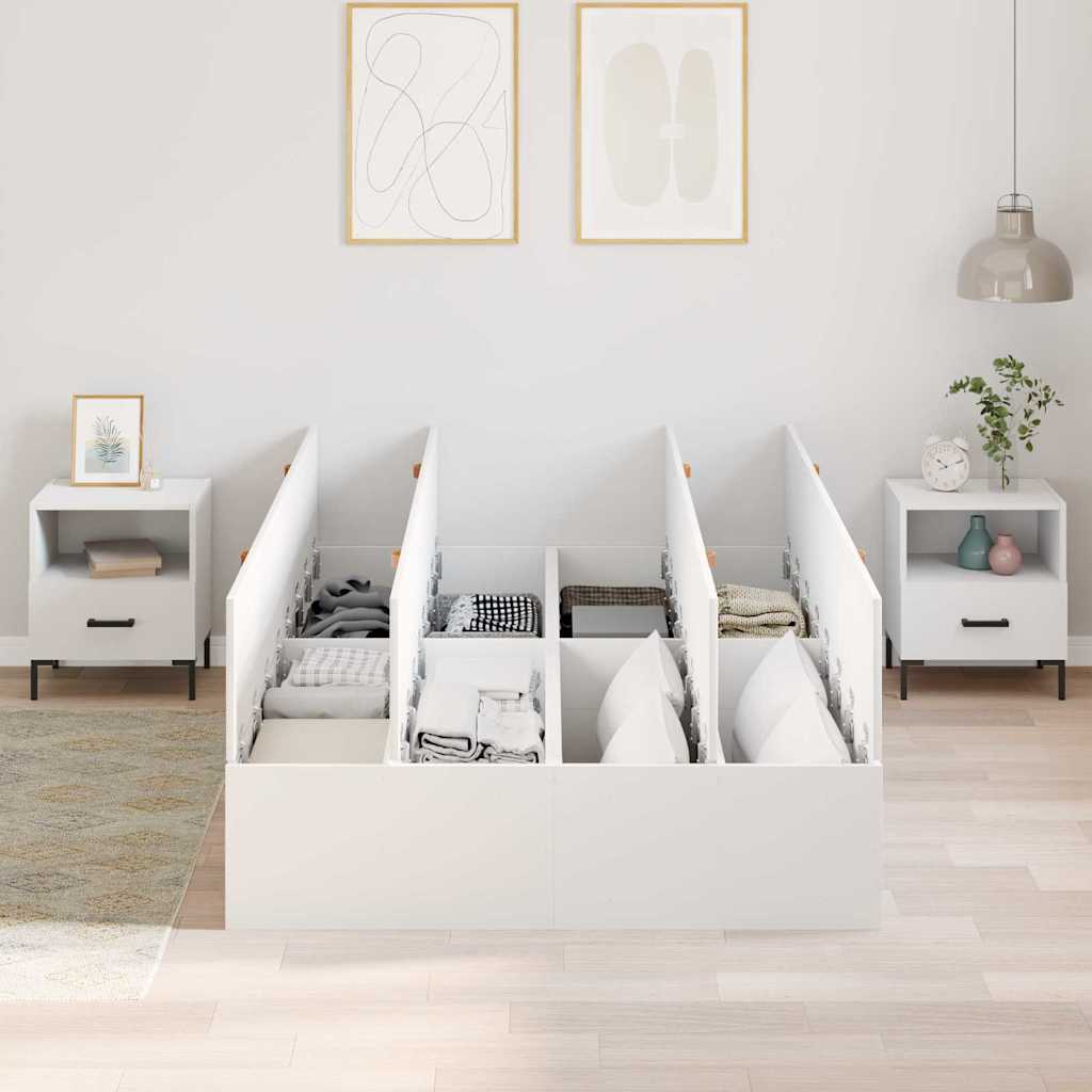 Krevet s ladicama Bijelo 120 x 190 cm Konstruirano drvo