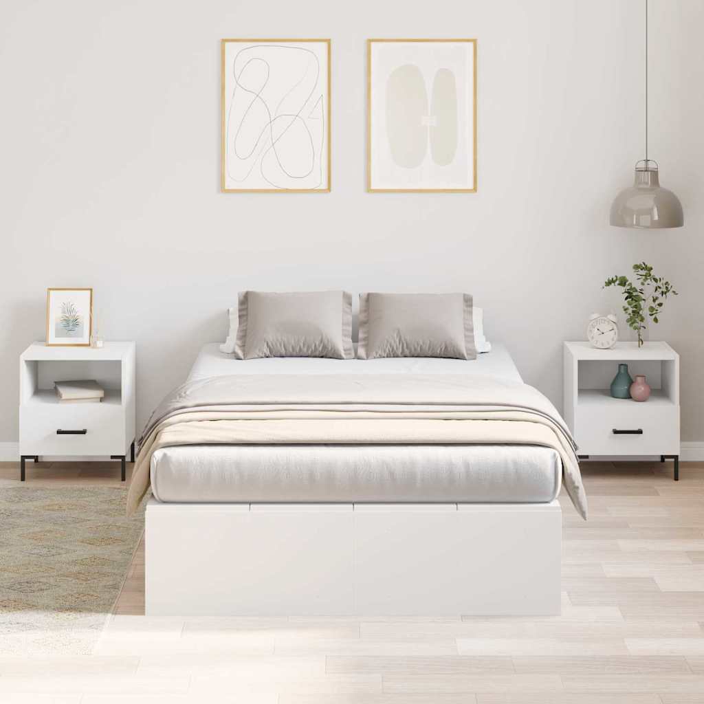 Krevet s ladicama Bijelo 120 x 190 cm Konstruirano drvo