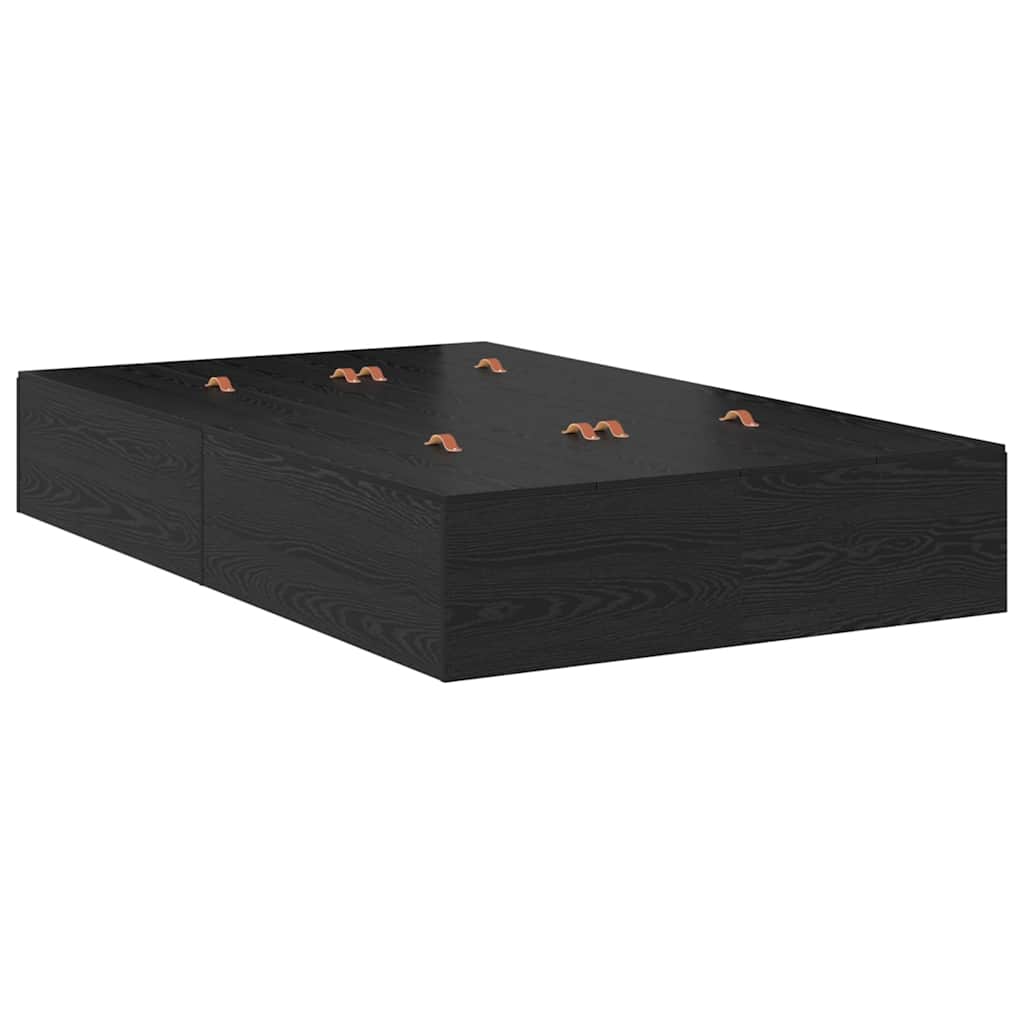 Krevet s ladicama Crni hrast 120 x 190 cm Konstruirano drvo