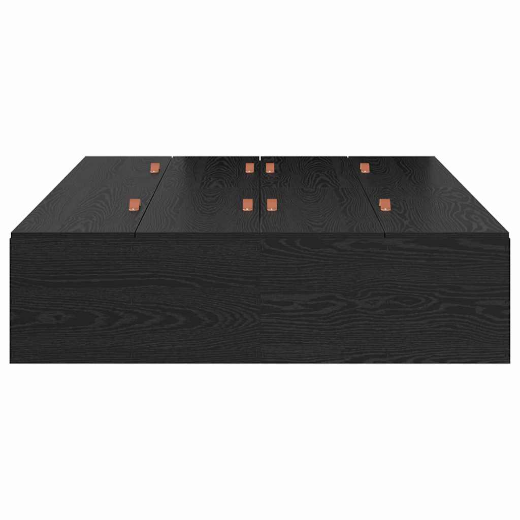 Krevet s ladicama Crni hrast 120 x 190 cm Konstruirano drvo