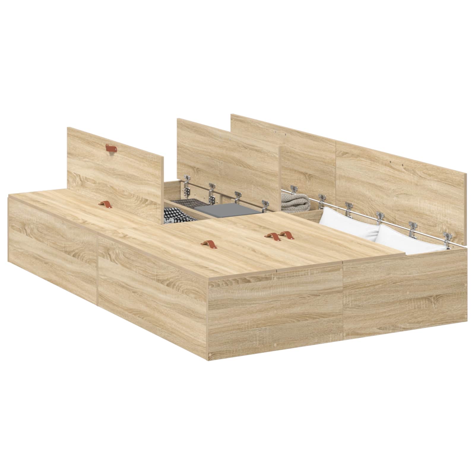 Krevet s ladicama Sonoma hrast 120 x 190 cm Konstruirano drvo