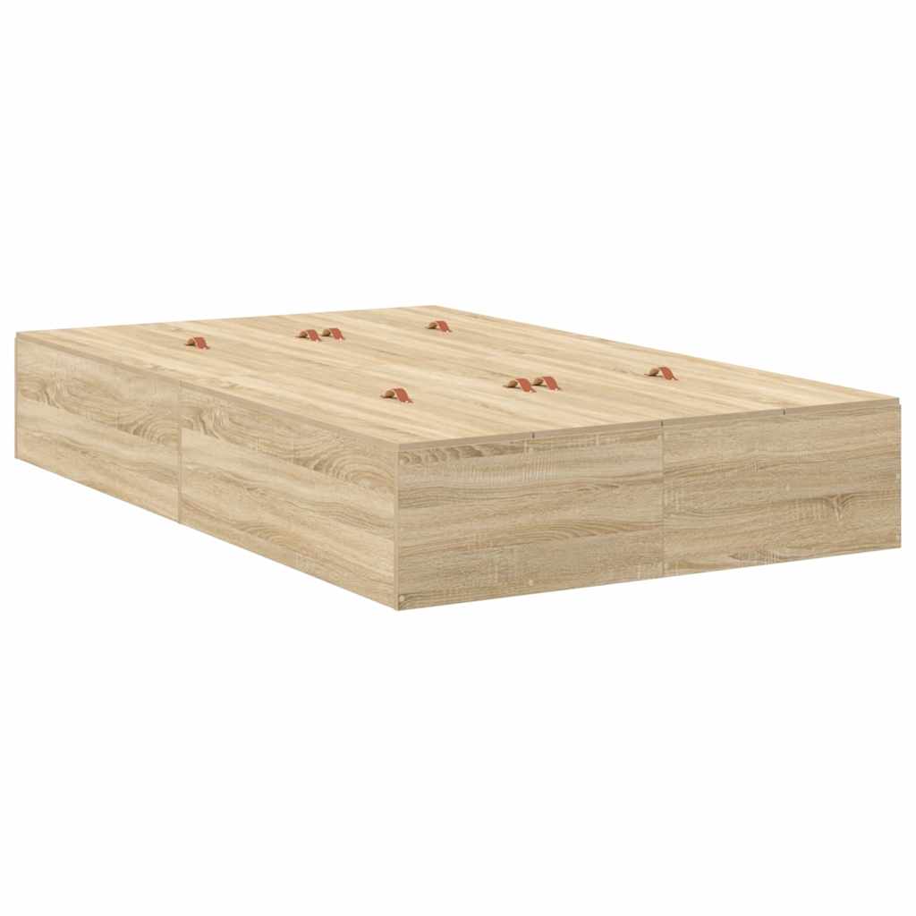 Krevet s ladicama Sonoma hrast 120 x 190 cm Konstruirano drvo