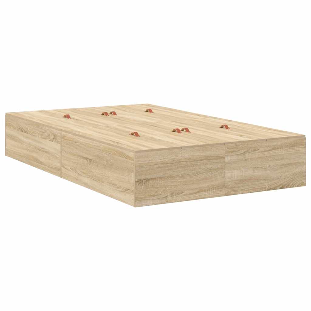 Krevet s ladicama Sonoma hrast 120 x 190 cm Konstruirano drvo