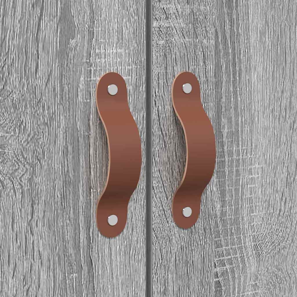 Krevet s ladicama Siva Sonoma 135 x 190 cm Konstruirano drvo