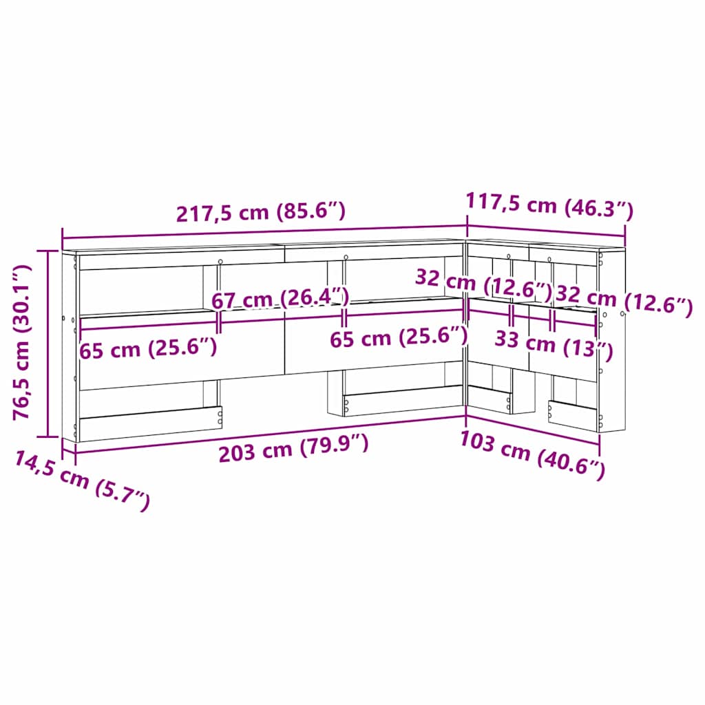 Skladišno uzglavlje Crni hrast 100 cm Konstruirano drvo