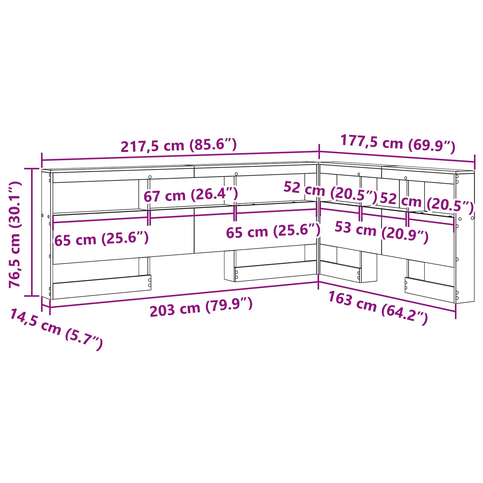 Skladišno uzglavlje Siva Sonoma 160 cm Konstruirano drvo