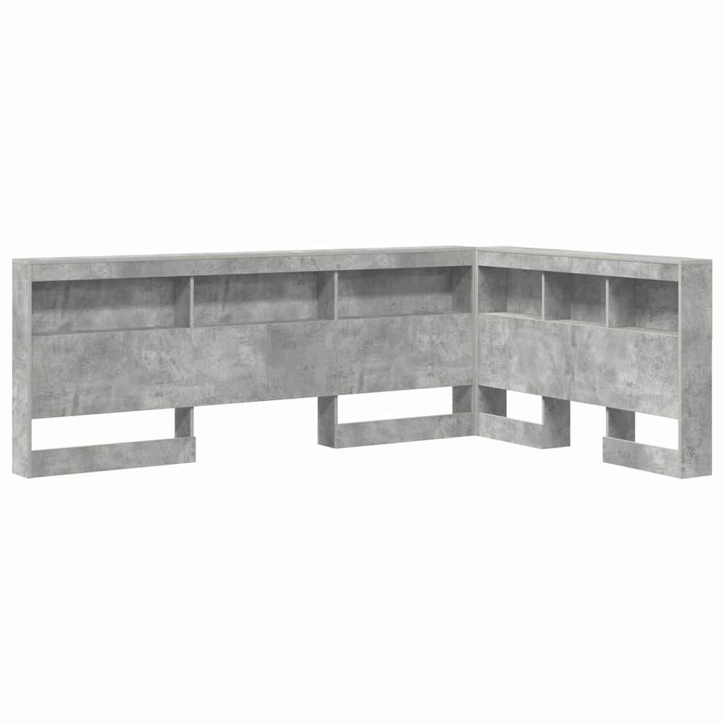Skladišno uzglavlje Betonski sivi 207,5 x 137,5 x 76,5 cm